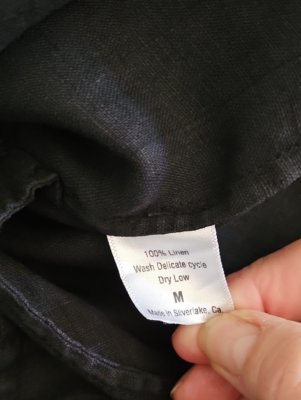 Sugar Candy Mountain 100% Linen Black Dress Size Med - Picture 5 of 8